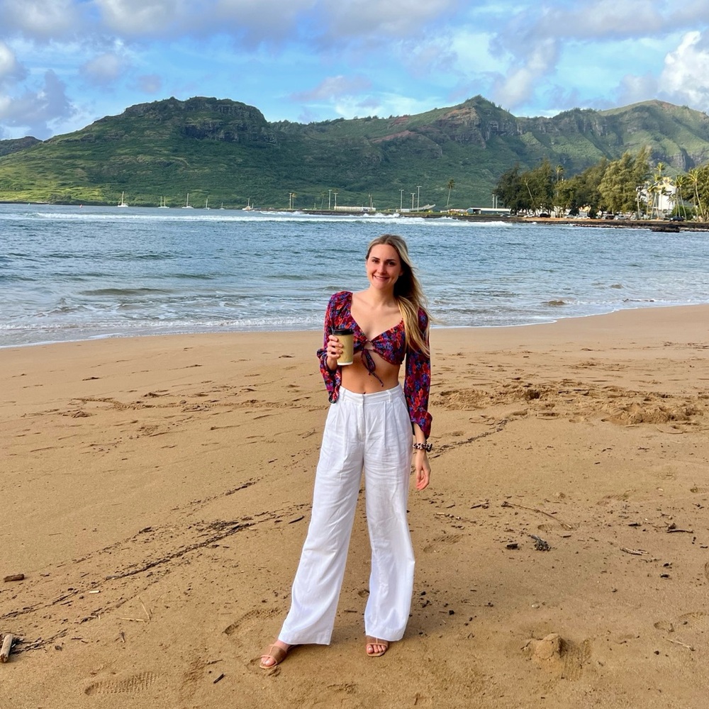 Wild Fable Pleated Floral Half Shirt With Bell Sleeves & matching skirt size S